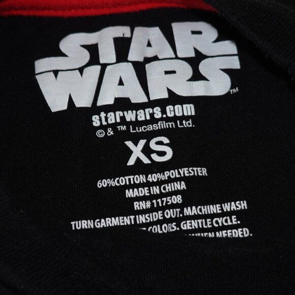 Boys Size XS Star Wars Black First Order Long Sleeve T-Shirt, Like New - Picture 3 of 4